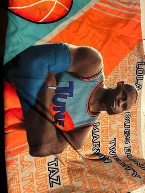 Tune Squad Kids Bedding Throw Blanket - Blue & Orange